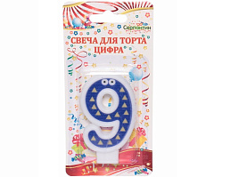 Свеча-цифра "9" Веселый затейник 448-178
