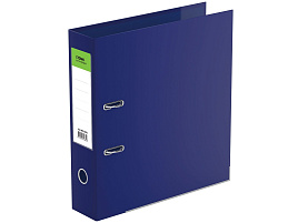 Папка регистратор 7см. СТАММ ММ-31832 "Имидж", двусторонний бумвинил, с карманом на кор., нижний метал. кант, синяя