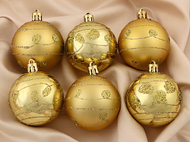 Шар 6см 4962664 Сияющие блики золото 1шт