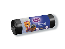 Мешок для мусора Plushe 60л.20шт.29*68см 6,4мкм 19036
