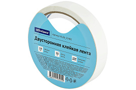 Скотч 19*10 2-х сторонний OfficeSpace KLDb_55405 бумажная основа