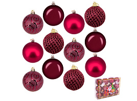 Набор шаров 6см FG240519136Q-1 бордо 12шт