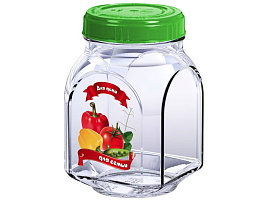 Банка для сыпучих стекло 650мл Овощи