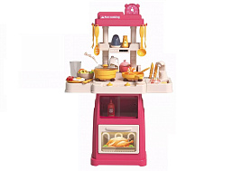 Игровой набор 889-266 Кухня на батарейках, льется вода, пар