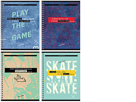 Тетрадь 48л. на спирали  Т5гр48_вл 10390 "Like a pro", выб. лак, ассорти