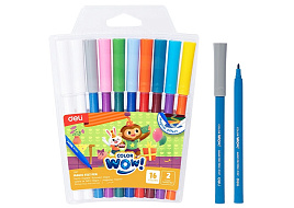 Фломастеры 8цв. Deli EC167 Colorwow ПВХ с подвесом
