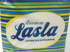 Салфетки 100л. Ласла белые Эконом 0651