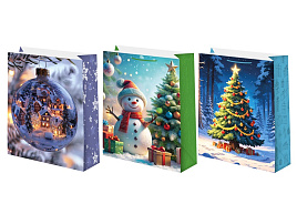 НГ Упаковочная сумочка 18*23 Новый год микс ч54981