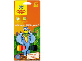 Карандаши цветные 12цв. Мульти-Пульти CP_10746 "Енот в Индии" заточен., картон. уп., европодвес