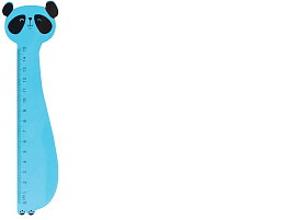 Линейка 15см. Мульти-Пульти PR_45219 "Панда", пластиковая, прозрачная, голубая, европодвес