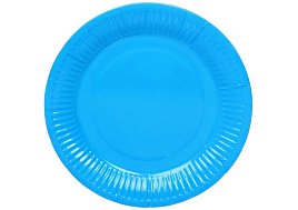 Тарелка бумажная 18см 130-846 Голубой (10шт)