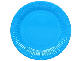 Тарелка бумажная 18см 130-846 Голубой (10шт)