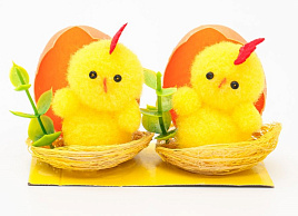 Сувенир Пасхальный Цыплята пушистые в яйце ч55113