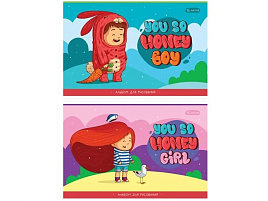 Альбом для рисования 16л. ArtSpace А16_44416 "Рисунки. Boy and girl"