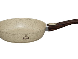 Сковорода 24см Rashel R-21224 кремовый гранит, индукция