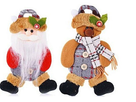 Подвеска текстиль Снеговик/Дед Мороз S1064