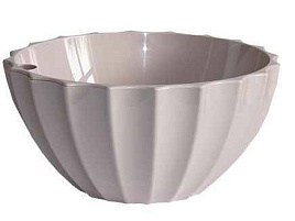 Кашпо цветочное 2,4л Ракушка 066333/1838 бисквит со вставкой