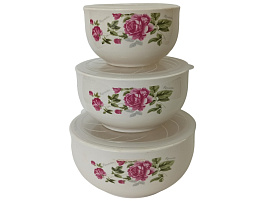 Набор салатников №13 Цветы в ассортименте с/кр