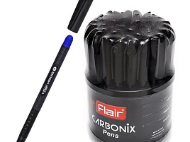 Ручка Flair F-1362 CARBONIX V синяя, 0,7мм
