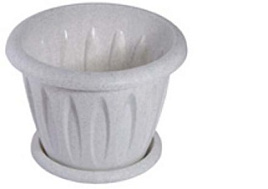 Кашпо цветочное 0,9л Фелиция С102М мрамор с/п