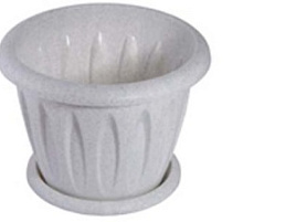 Кашпо цветочное 0,9л Фелиция С102М мрамор с/п