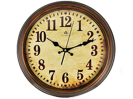 Часы настенные Atlantis 38*38 TLD-3708C коричневые