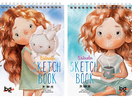 Скетчбук BG СА520гр_58073 20л. А5 для акварели "Внутреннее тепло", на гребне, матовая ламинация, 180г/м2