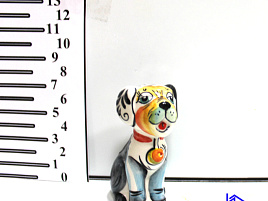 Сувенир Гжель Собака Соня цвет