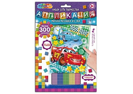 Аппликация Мягкая мозайка 17*23 AM-TACH Гоночные машинки из Эва