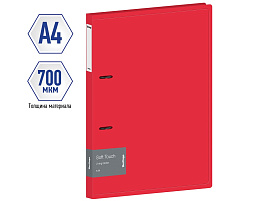 Папка 2 кольца Berlingo RB4_2D982 "Soft Touch", 24мм, 700мкм, красная, D-кольца, с внутр. карманом
