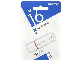 Флеш-драйв Smart Buy 16Gb SB16GBCRW-W Crown White белый 3002