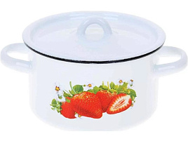 Кастрюля эмаль 1,5л 1с15с/1 цил. Ягодки