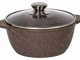 Кастрюля литой алюминий 4л 44806/2734 Мечта Гранит Brown с/кр