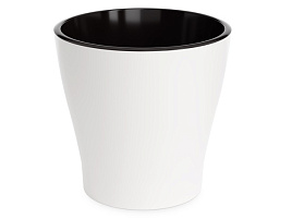 Кашпо цветочное 10л Лея М8862 двойной белый с/п