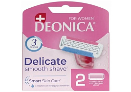 Кассеты для бритья Deonica женские 3лезвия 2шт совместимы со станками Venus