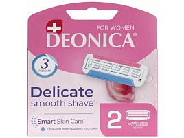 Кассеты для бритья Deonica женские 3лезвия 2шт совместимы со станками Venus