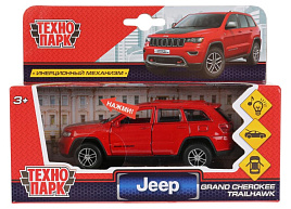 Машина металлическая CHEROKEE-12SL-RD JEEP GRAND CHEROKEE 12 см, двер, баг,