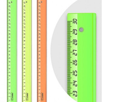 Линейка 30см. ЛН32 "Neon Crystal", пластиковая, ассорти
