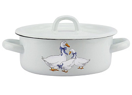 Кастрюля эмаль 1,5л 01-1608/4нМ Гуси