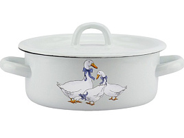 Кастрюля эмаль 1,5л 01-1608/4нМ Гуси