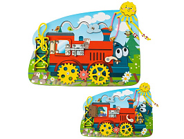 Бизиборд Б3-005 Паровозик, деревянный