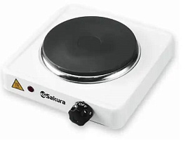 Плита настольная SAKURA ПЭ-01 белая элект 1конф/диск