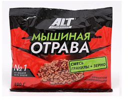 Мыши зерновая смесь Мышиная отрава 100г 0960