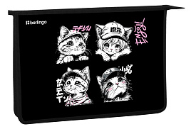 Папка для тетрадей А4 Berlingo PP-NS-1214 с ручками 1 отделение, "Little Paws", 340*245*100мм, пластик, на молнии