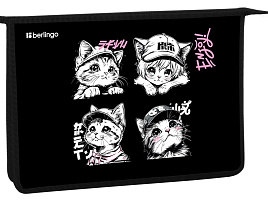 Папка для тетрадей А4 Berlingo PP-NS-1214 с ручками 1 отделение, "Little Paws", 340*245*100мм, пластик, на молнии