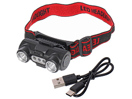 Фонарь налобный от аккумулятора 5LED 855-384