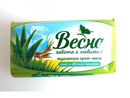 Мыло Весна 90г Алоэ и овс.молочко(Самара)6089