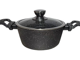 Кастрюля литой алюминий 3,8л ML-422 Millet гранит с/кр