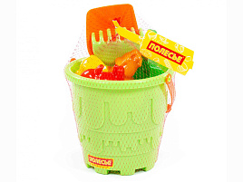Песочный набор №527 51806 Ведро,лопатка,грабли,формочки
