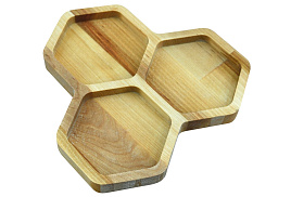 Менажница бамбук 18-331 3 секции